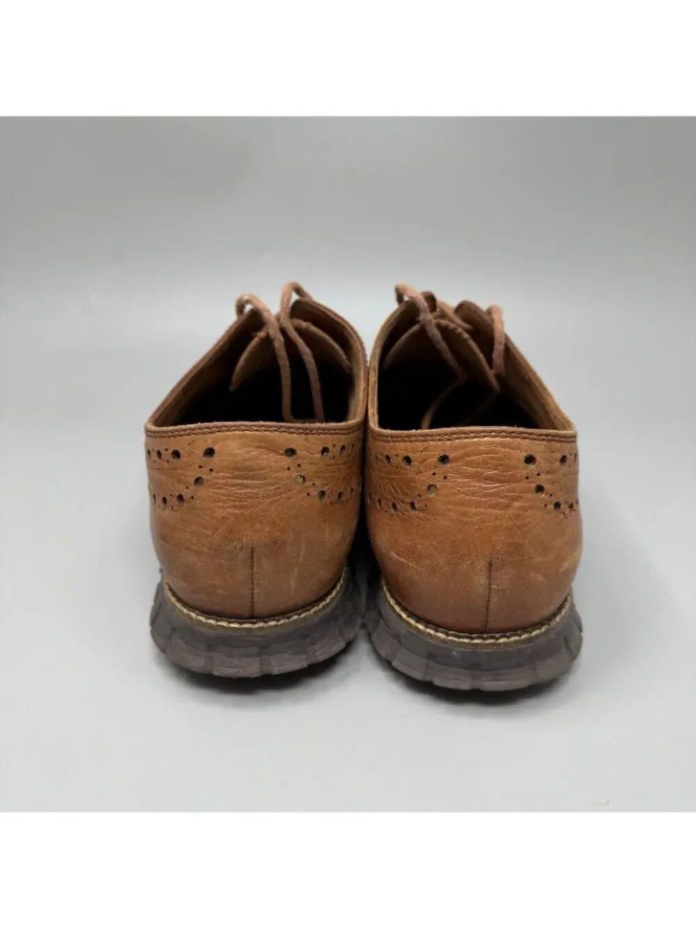 Cole Haan Zerogrand C22395 Men’s Brown Tan Java Wingtip Oxford Shoes US 10.5M